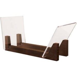 LP판 비닐 레코드 보관 거치대 대용량 아크릴 엔드 디스플레이 스탠드 목재 LP 앨범 데스크탑