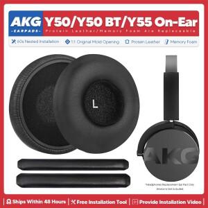 [호환품]AKG Y50 유선 Y55 이어폰 형 무선 헤드폰 액세서리 헤드셋 쿠션 수리 부품 폼 용 교체 패드