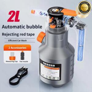 전동 폼 분무기 2L 전문가용 모터식 핸드헬드 스노우 캐논 자동차 세차 용품