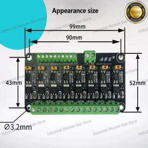 8채널 MOSFET 모듈 마이크로 컨트롤러 PLC 증폭 전계 효과 드라이브 튜브 광 커플러 절연 PWM 제어 전등 스