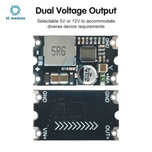 DC-DC 8A 스텝다운 전원 모듈 6-35V ~ 5V/12V - 고효율 저저항 전압 조정기 컨버터 보드
