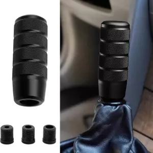 Tioollev 95mm/3.74인치 카시프터 노브 알루미늄 가중 자동차 기어 변속 수동 레버 3개의 나사식 어댑터 M8