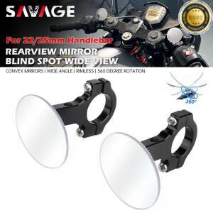 범용 백미러 와이드 비전 볼록 오토바이 핸들 바 마운트 후방카메라 블라인드 스팟 무테 360도 회전