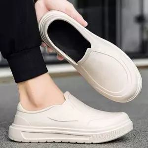 남성용 2컬러 로퍼 스타일 레인부츠 장화 숏 레인슈즈 방수 신발