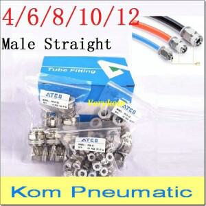공압 원터치 피팅 PC 수 스트레이트 APC4-M5 6-01/8-02/10-03/12-04 1/8 1/4 인치 DN6 DN8 APC4 6 8 10 12
