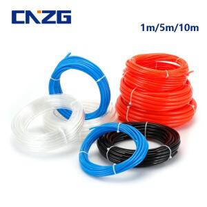 1m/5m/10 미터 공압 튜브 공기 구성 요소 호스 4mm 6mm 8mm 10mm PU 파이프 라인 압축기 6x4 12x8