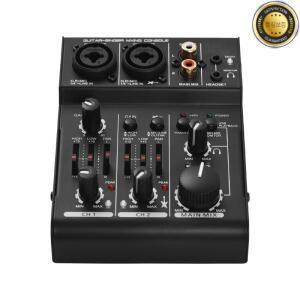 미니 3 채널 사운드 카드 믹싱 콘솔 디지털 오디오 믹서 팬텀 파워 USB 홈 스튜디오 레코드 라이브 방송 노