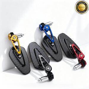 범용 오토바이 백미러 탄소 섬유 패턴 핸들 바 수정 된 반전 후방카메라 액세서리