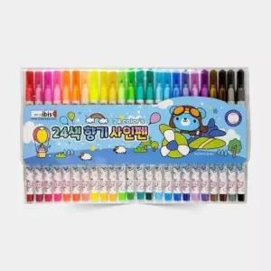 [문구] ibis 24색 향기 사인펜 블루 미술 준비 1세트 12개입