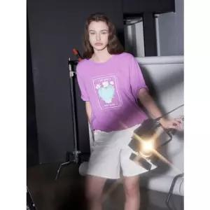 [갤러리아] 올리비아로렌 하트 프린트 포인트 티셔츠 VVCAS5M3431