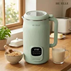 휴엘르 대용량 1.2L 두유메이커 스텐 보온 죽 이유식 10중 칼날 HMM-0324G 민트색