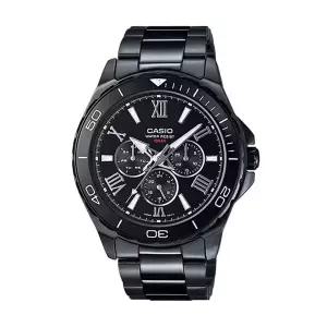 카시오 MTD-1075BK-1A1 엔타이서 스포츠 남성 메탈 손목 시계