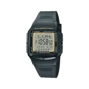 카시오 DB-36-9A 데이터뱅크 레트로 디지털 공용 우레탄 시계
