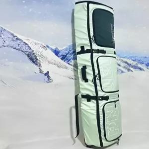 스키여행용 더블휠 방수 패딩 롤링 캐리어백팩 여행가방 보드부츠 엣지백