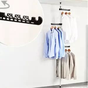 [생활] 스탠드 폴행거 튼튼 강철 철제 파이프 고정식