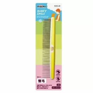 [반려] 애완동물 전용 이중 참빗 털 정리 브러시 도기맨 스마일 핸들형