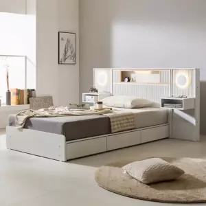 네오 피에스토 LED조명 호텔 수납 침대 SS 본넬양면 협탁2