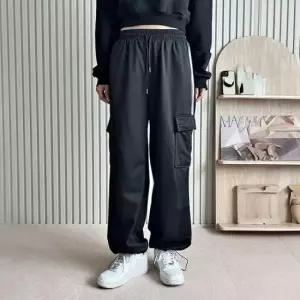 [의류] 여성 라인 포인트 카고바지 스트링 팬츠
