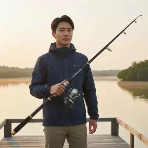 초보자용 2.4m 원투낚시대 바다 민물 겸용 휴대용 릴낚시로드 세트