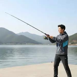 휴대용 카본 루어대 1.5m 민물 접이식 낚시대 스피닝 로드 세트