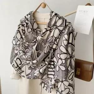 간절기 스카프 숄 T자형 대형 비치웨어 바캉스 커버업 머플러