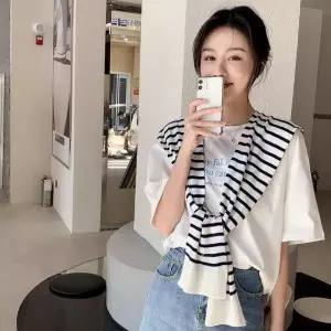 스트라이프 케이프 숄 가디건 간절기 망토 니트 스카프 데일리