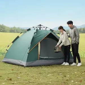 [콩심팥심]2~3인용 그린 아우터 원터치 텐트 나들이용 자동 캠핑 그늘막