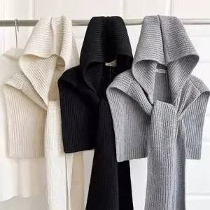 겨울 후드 니트 숄 여성 가디건 망토 판초 머플러 케이프 스카프