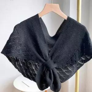 사무실 어깨 걸치는 니트 숄 케이프 망토 판초 조끼 간절기 보온
