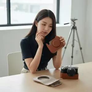 미러리스 DSLR 카메라 가죽 숄더백 크로스바디 파우치 가방 수납