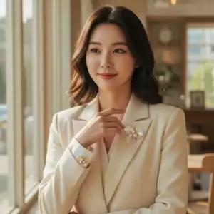 여성 정장 브로치 커프스버튼 고급 셔츠 액세서리 생일선물