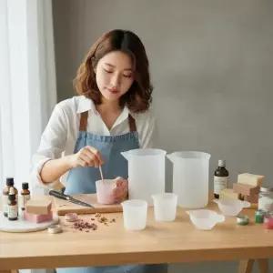 말랑한 실리콘 미니 계량컵 30ml 비누 만들기 정밀 계량도구