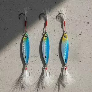 갈치 낚시 메탈지그 3p세트 20g 블루 싱킹 루어 원투 채비