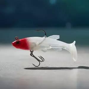 배스 갈치 낚시용 웨이트훅 쉐드웜 12.5g 레드 8cm 소프트 루어