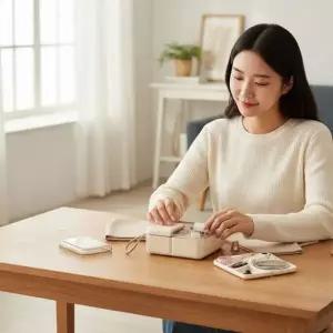 [골드스마일]휴대용 바늘 정리함 다용도 반짇고리 수납함 바느질 도구 보관