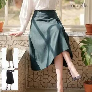[로코엘라] 브리엘 벨트장식 랩 팜므 밴딩 스커트