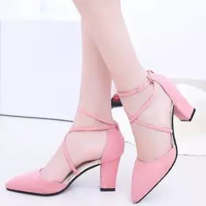 미들힐구두 여성힐 구두 발목 스트랩 힐펌프스 모임 원피스 코디 뾰족힐
