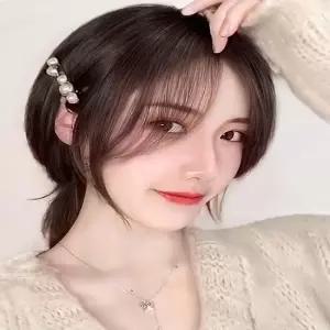 인모헤어피스 사이드뱅 앞머리 인모 헤어피스 부분가발 25cm 2컬러 브릿지헤어피스