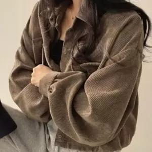 [의류] 여성 크롭 골덴 재킷 부드러운 가을 멋스러운 환절기