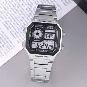 카시오 AE-1200WHD-1A 군용 군인 전자 방수 스포츠 남자 메탈 시계 d1