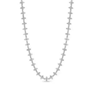 18k 플로 블라썸 테니스 목걸이 랩 다이아몬드)_42cm