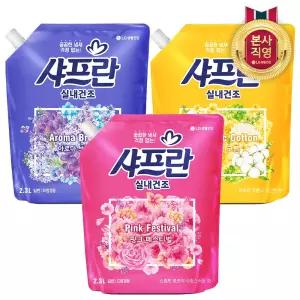 샤프란 실내건조 섬유유연제 2.3L X 6개 (핑크페스티벌 3개 + 로맨틱코튼 3개)