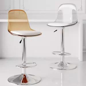 [피피포피]투명 홈바의자 바체어 아일랜드식탁의자 높이조절 회전