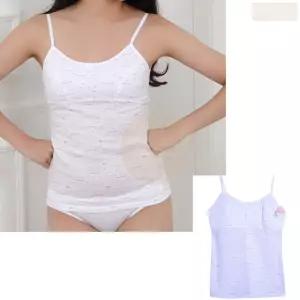 여자 청소년 끈 나시 브라자 런닝 순 면 흰색 러닝 셔츠 메리아스 런닝구