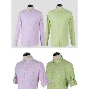 체크 가을 루즈 줄무늬 남방 스트라이프 빅사이즈