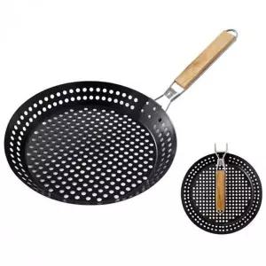 [RIZPICK]바베큐팬 타공 후라이팬 접이식 손잡이 코팅팬