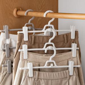 루비바 공간절약 옷걸이 집게 클립 바지 걸이 논슬립 미끄럼방지 드레스룸 옷방 옷장 미니행거 다용도