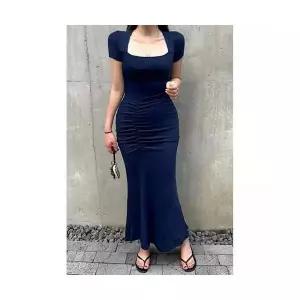 여성 고급세련핏 봄 원피스 동시아 슬림핏 빈티지 스퀘어넥 하프 힙업 인기1