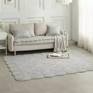 [벨리에르][애끌리아] 통워싱 자수 퀼팅 카페트 1장(특대형)