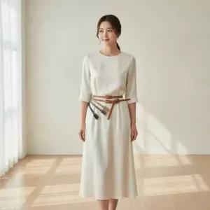 여성 슬림 가죽 허리띠 원피스 얇은 소가죽 벨트 스트랩